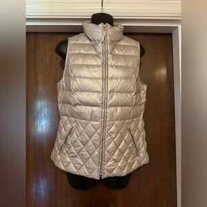 Talbots Silver Quilted Vest - Size SP